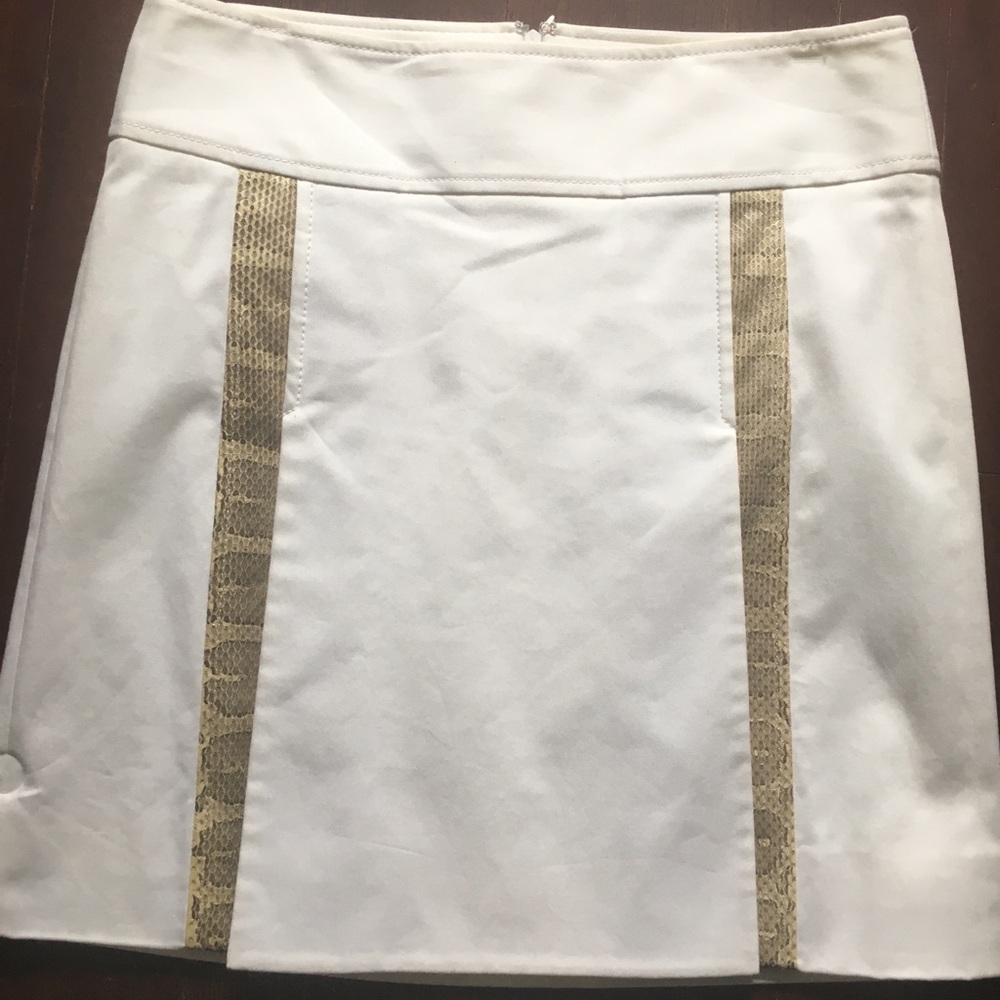 Dolce & Gabbana miniskirt w/ leather    trim